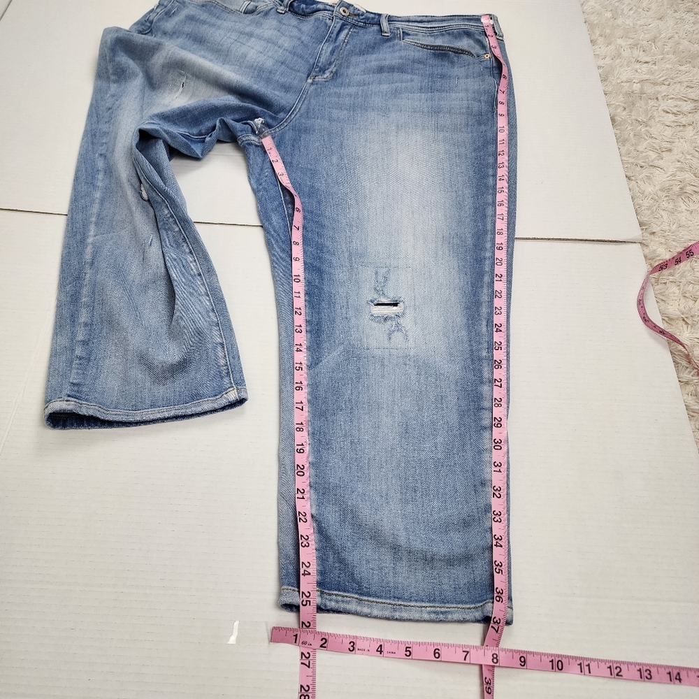 Pilcro Anthropologie Ankle Jeans Light Blue Distressed Denim Size 22W - Picture 8 of 16